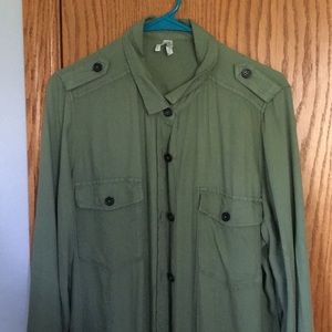 Mudd Green Button Down Shirt